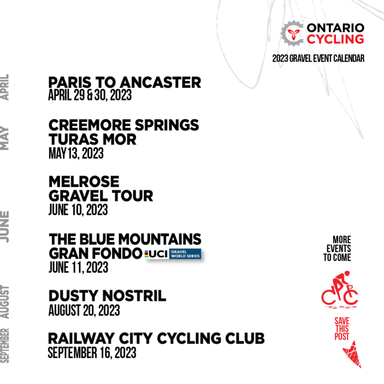 Road, Crit, MTB and Gravel race calendars are now online!