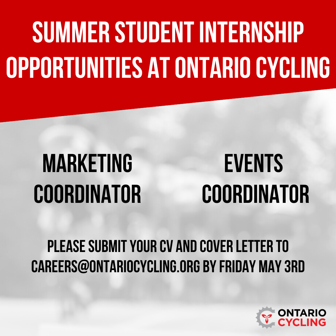 Summer Internship Opportunities at Ontario Cycling Ontario Cycling